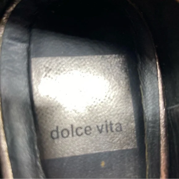 Dolce Vita-Dark Taupe Suede Studded wood heel 9 - Picture 7 of 9